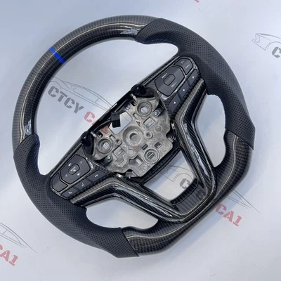 Custom Carbon Fiber Steering Wheel for Isuzu D-Max Dmax 2021-2024 with trim - Image 1 of 4