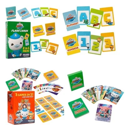 Octonauts Kids Card Games & Alphabet Numbers Flash Cards Bundle Educational Set - Image 1 of 4