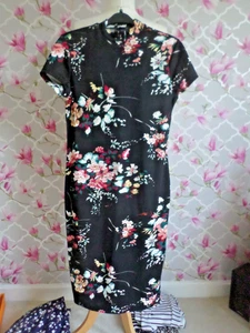 Ladies Shein Dress (large) Black floral - Bild 1 von 2