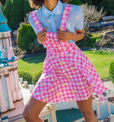 Black Milk Clothing Barbie Pink Gingham Apron Pinafore Dress Size Medium - Image 1 of 4