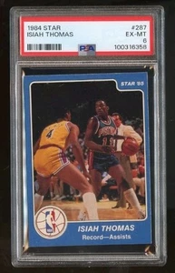 1984 Star # 287 Isiah Thomas PSA 6 EX-MT HOF - Picture 1 of 2