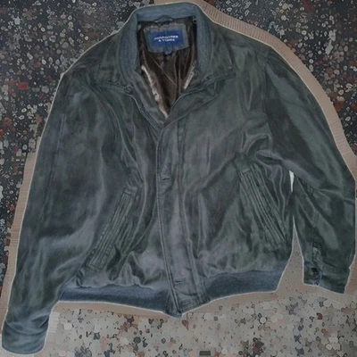 Roundtree & Yorke Men's Suede Bomber Jacket Coat Size XL - Image 1 of 4