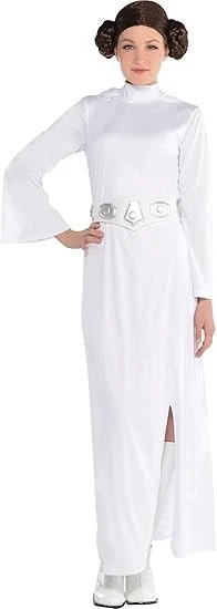 Fantasia Disney Star Wars: Princesa Leia Adulto X-Grande - Peruca + Vestido + Cinto #529 - Imagem 1 de 4