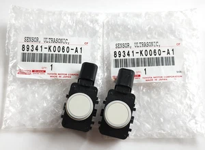 Toyota Lexus 89341-K0060 Parking Sensor Ultrasonic White Pearl 070 Set of 2 OEM - Picture 1 of 14