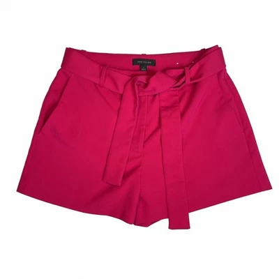Shorts feminino Ann Taylor tamanho 6 rosa cintura alta com cinto Barbiecore feminino - Imagem 1 de 4