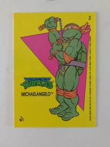Pegatina de tarjeta coleccionable Topps Teenage Mutant Ninja Turtles Michaelangelo #2 1989 - Imagen 1 de 2