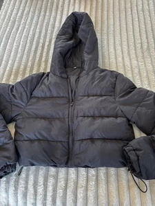 Shein Cropped Puffer Jacket, Black- Kids Medium Size - Picture 1 of 7
