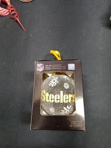 NFL Pittsburgh Steelers Iluminar Imitación Cristales de Hielo Bola Adorno de Navidad - Imagen 1 de 8