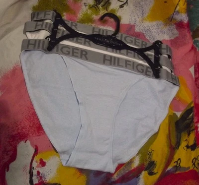 3 BRAGAS BIKINI ALGODÓN LOGO ANCHO CINTURAS TOMMY HILFIGER RLF0621 NUEVAS L Foto 1 de 2