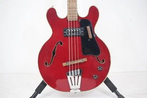 (Greco) 60s EB-135 MIJ Vintage Retro Full Hollow Bass Red 1PU 2.7kg From Japan - Picture 1 of 24