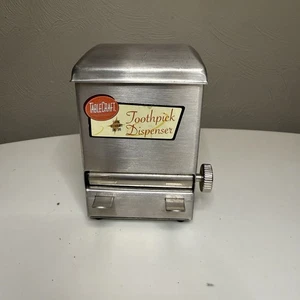 Vintage Tisch Handwerk Edelstahl Zahnstocher Spender - Diner Restaurant - Bild 1 von 9