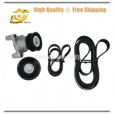 Serpentine Belt Drive Component Kit Fit Chevy Silverado GMC Sierra 2500 3500 Hd Foto 1 de 4