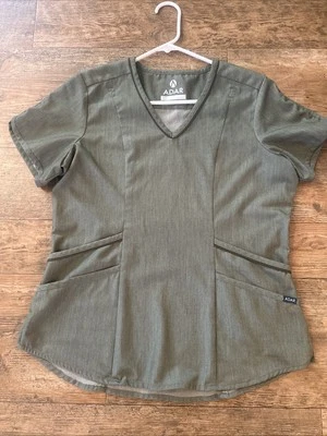 Blusa Médica Adar Pro Moderna Atlética Mujer Cuello en V Mediana Verde Salvia Foto 1 de 4