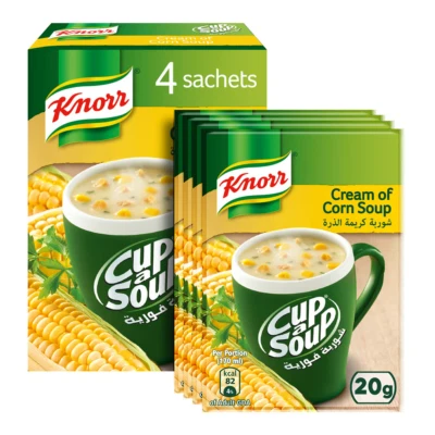 New Knorr Cup A Soup Cream of Corn | 4 x 20 g Pouch | Free Shipping Worldwide - Image 1 of 4
