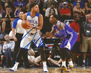 JAHLIL OKAFOR Autographed Signed 8 x 10 Photo Philadelphia 76ers Basketball COA - Picture 1 of 1