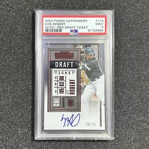 2020 Contenders Luis Robert Draft Ticket Red Rookie Auto RC #50/75 119 White Sox - Picture 1 of 1