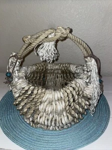 Primitive Rope Basket 11x12” - Picture 1 of 7
