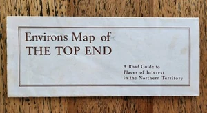 1974 Environs Map of the Top End, Northern Territory Road Guide, Folding Map - Picture 1 of 4