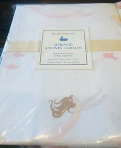 Pottery Barn Kids Isabelle Mermaid Shower Curtain Starfish Beach Decor - Picture 1 of 2