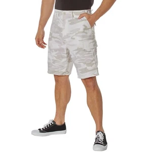 New Tactical BDU Shorts White Camo Cargo Shorts Army Fatigues S - 4XL - Picture 1 of 5