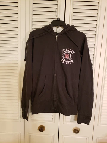 Original League Collegiate Wear Rutgers University Football Hoodie / Jacket Sz L Cover