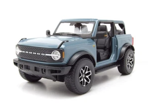 Ford BRONCO Badlands 2021 Azul Gris Coche a Escala 1:18 Maisto - Imagen 1 de 11
