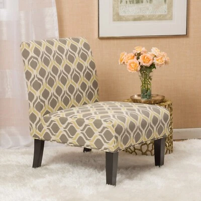 Kalee Contemporary Fabric Slipper Accent Chair - Image 1 of 4