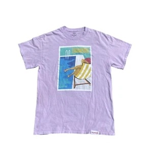 Diamond Supply Co Lady Woman Poolside Lavender Purple T Shirt Sz Medium Graphic - Picture 1 of 6