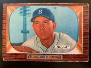 1955 BOWMAN BASEBALL CARD #158 GIL HODGES BROOKLYN - Picture 1 of 3