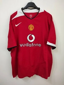 MANCHESTER UNITED 2004-2005 Vodafone camiseta shirt trikot maillot maglia XL - Picture 1 of 5