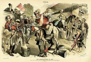 HORSE RACING HANDICAP RACE OHIO STATE RACE TRACK McKINLEY BILL vs TARIFF REFORM - Picture 1 of 1