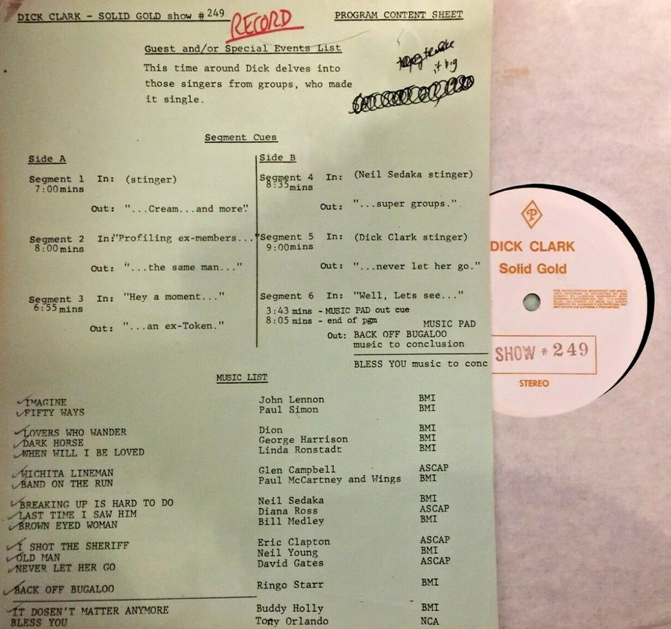 RADIO SHOW:#249 DICK'S GROUP TO SINGLE: JOHN, PAUL, GEORGE, RINGO, ERIC CLAPTON Foto 1 de 1