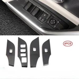 4X Carbon Fiber Style Interior Door Armrest Cover Trim for Toyota RAV4 2019-2023 - Picture 1 of 12