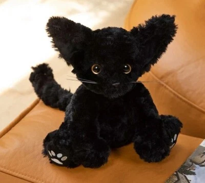 Juguetes de peluche Devon Rex gatito gato de 10 pulgadas negro regalos de cumpleaños para niños Foto 1 de 2