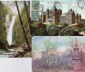 CANADA KING GEORGE USED INTERESTING CANCELS POSTCARDS - Picture 1 of 2