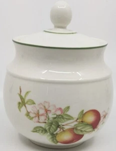 Marks & Spencer M&S St Michaels Ashbury Fruit Apple Blossom Lidded Sugar Bowl 5" - Picture 1 of 5