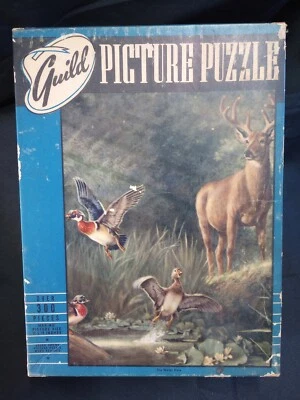 Vintage Picture Puzzle By Guild, The Water Hole, (V11) - Image 1 of 4