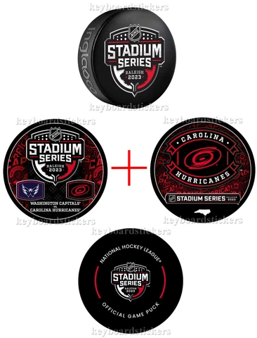 2023 STADIUM SERIES 4 PUCK PKG CAROLINA HURRICANES +1 More Puck Cover