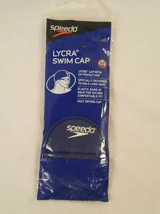 Speedo Solid Latex Swim Cap, Navy - Picture 1 of 2