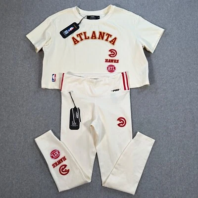Atlanta Hawks Retro Classic Outfit Women's Medium Pro Standard Boxy Tee Leggings - Image 1 of 4