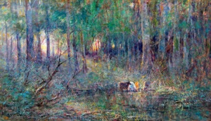 Violet and Gold by Frederick McCubbin - Picture 1 of 1