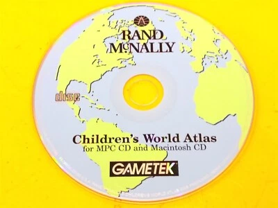 ⭐️⭐️⭐️⭐️⭐️ PC CD Disc Rand McNally Children's World Atlas For MPC CD & Mac - Image 1 of 2