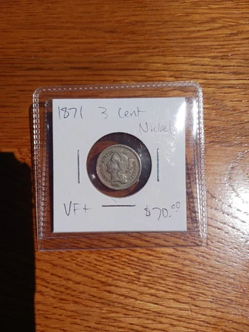 1871 3¢ Three Cent Nickel.  VF+ Cover