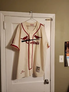 Authentic Mitchell & Ness 1944 St. Louis Cardinals Stan Musial Jersey Sz 52 XXL - Picture 1 of 5
