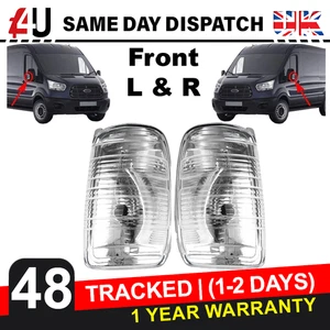 FORD TRANSIT MK8 WING MIRROR INDICATOR LENS CLEAR LEFT & RIGHT PASSENGER - Picture 1 of 12