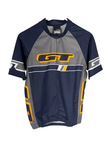 Jersey de ciclismo GT talla grande gris azul manga corta NUEVO - Imagen 1 de 14