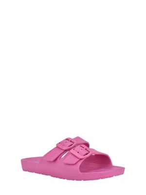 Sandalias NINE WEST para mujer rosa salpicaduras punta redonda cuña sin cordones 9 M Foto 1 de 2