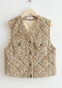 Neu ohne Etikett "& Other Stories" Paris Atelier Cordweste mit Blumenmuster UVP 96 $ Größe L - Bild 1 von 10