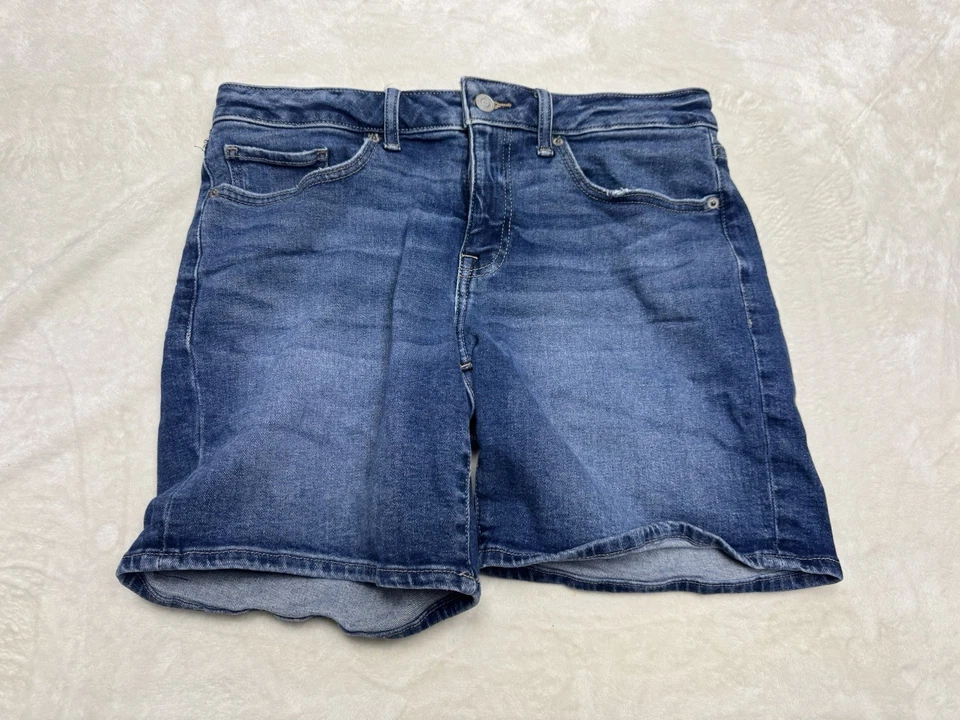 Lucky Brand шорты женщин 10 синий Jean джинсовой ткани свернуть вверх эластичной женщины - Изображение 1 из 4
