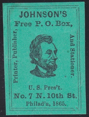LOCALES DE EE. UU. CAJA JOHNSON PHILADELPHIA ORIGINAL TIPO 1 COLOR SIN LISTAR COMO NUEVO 56 Foto 1 de 3